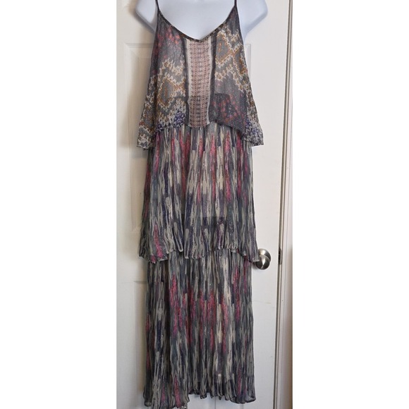 Anthropologie Dresses & Skirts - Anthropologie Josie Tiered‎ Maxi Dress Sz 6 Meadow Rue Gypsy Boho Flowy Sparkle